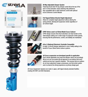 Subaru Forester Coilovers - Cusco - 40-Way Adjustable - `19-`27